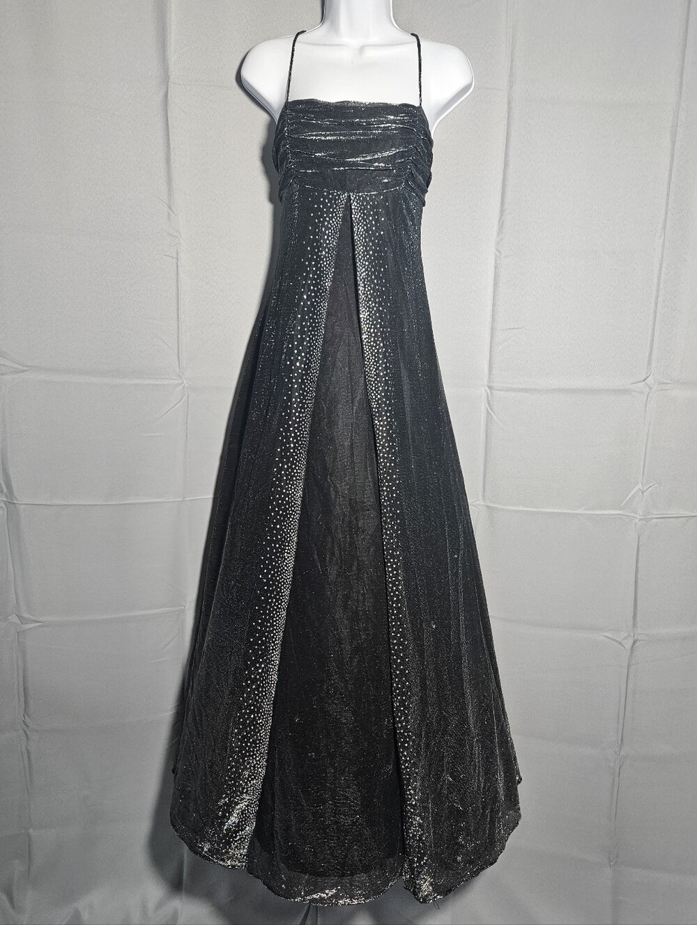 Jump Y2k Whymsygoth Fairy Grunge Vtg Corset Shimmer Prom Party Maxi Gown Sz 9/10